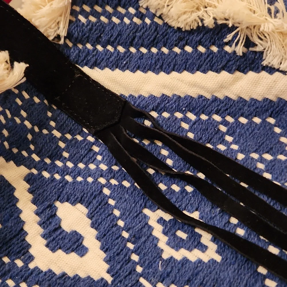 Soft Surroundings Ziggurat Carpet Bag woven carryall tote